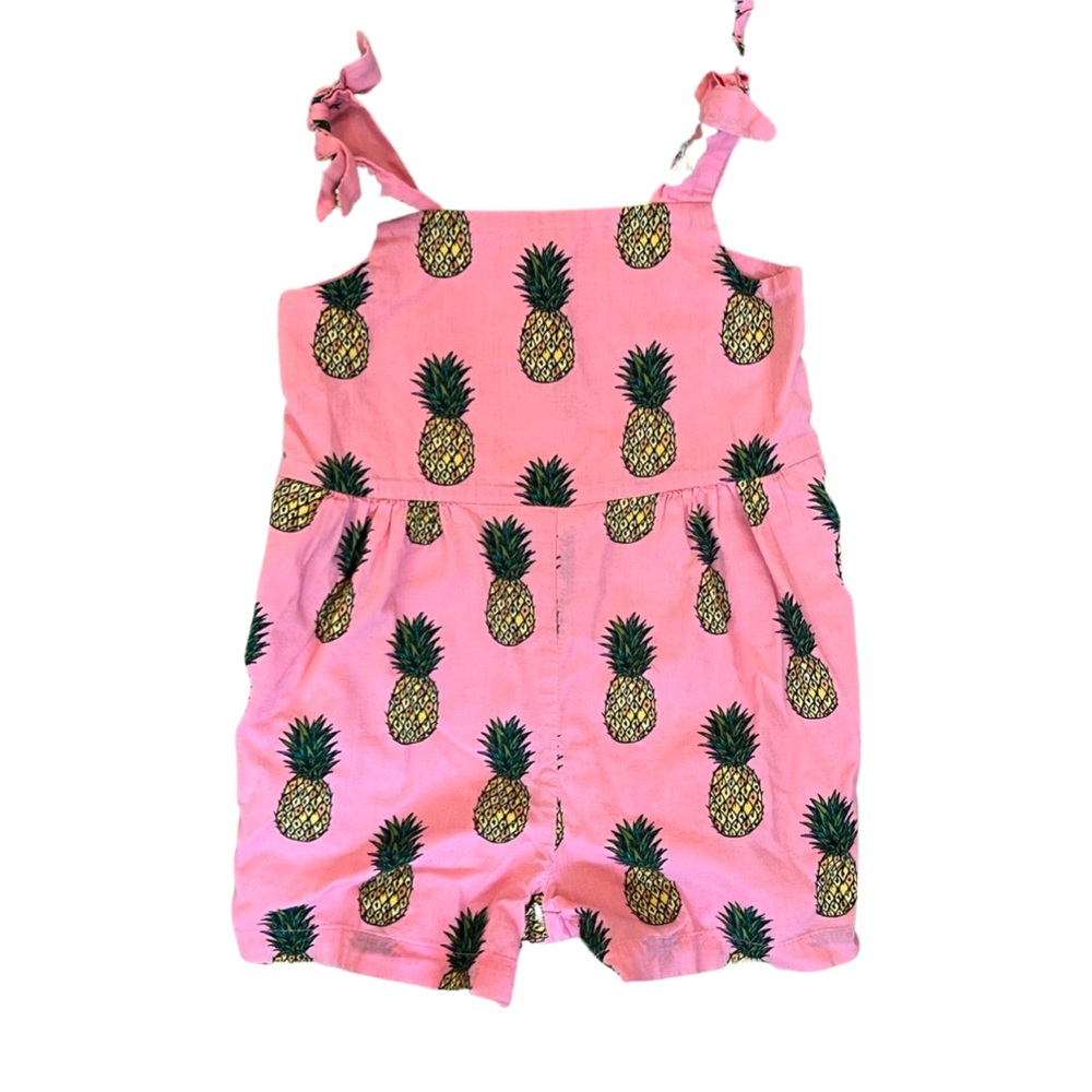 BABY GAP pink pineapple print romper | size 2T